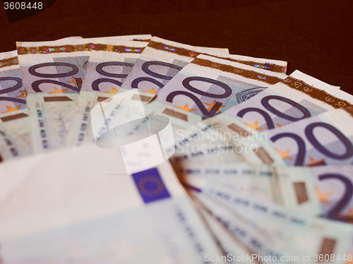 Image of Retro look Euro bank notes