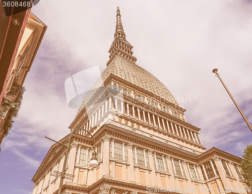 Image of Retro looking Mole Antonelliana Turin