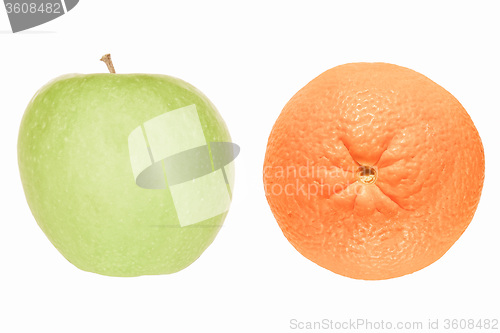 Image of Retro looking Fruits isolated over white