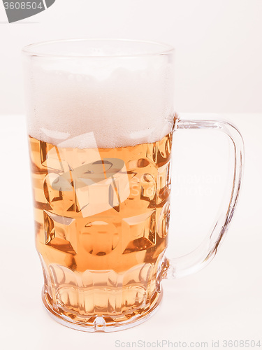 Image of Retro looking Lager beer glass