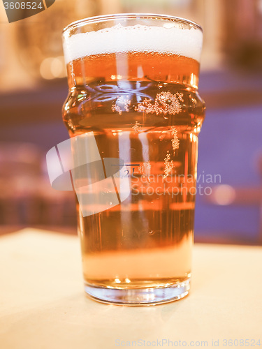 Image of Retro looking Pint of British ale beer