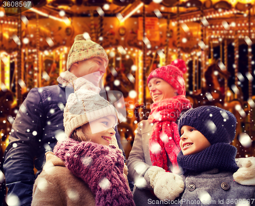 Image of happy family outdoors