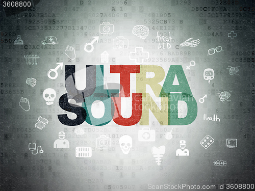 Image of Health concept: Ultrasound on Digital Paper background