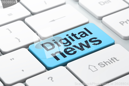 Image of News concept: Digital News on computer keyboard background