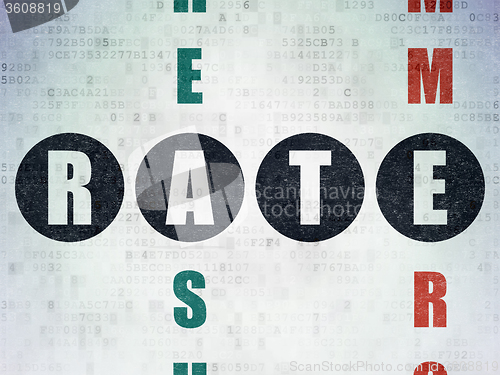 Image of Banking concept: Rate in Crossword Puzzle