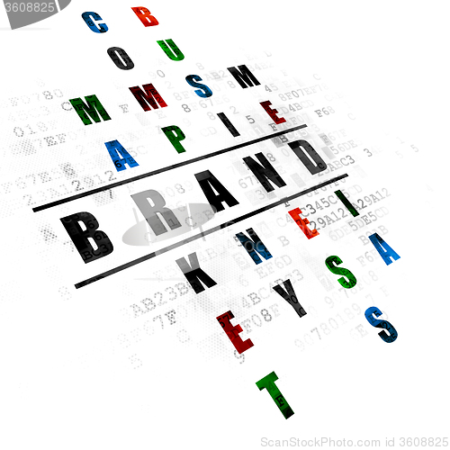 Image of Marketing concept: Brand in Crossword Puzzle