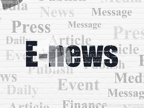 Image of News concept: E-news on wall background