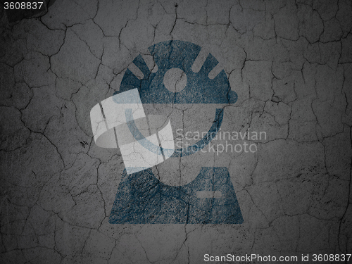 Image of Manufacuring concept: Factory Worker on grunge wall background