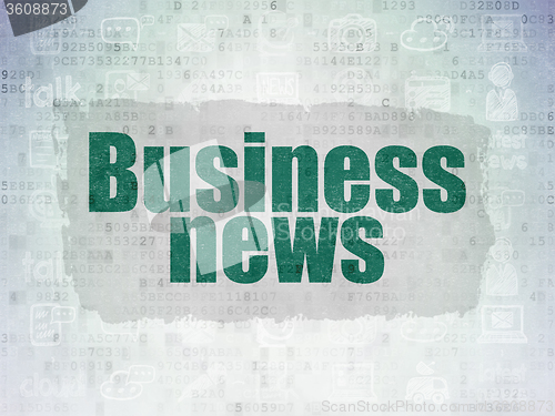 Image of News concept: Business News on Digital Paper background