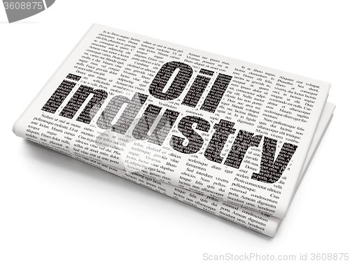 Image of Industry concept: Oil Industry on Newspaper background