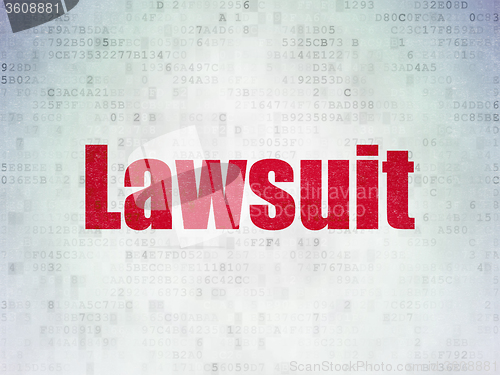 Image of Law concept: Lawsuit on Digital Paper background