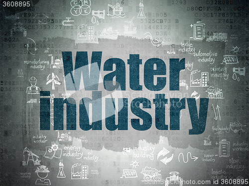 Image of Manufacuring concept: Water Industry on Digital Paper background
