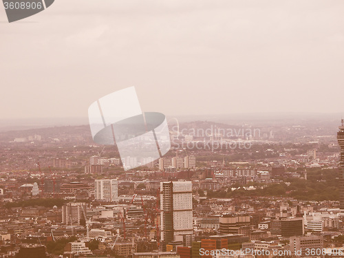 Image of Retro looking Aerial view of London