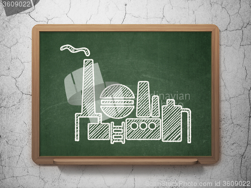 Image of Industry concept: Oil And Gas Indusry on chalkboard background