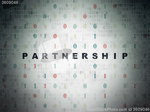 Image of Business concept: Partnership on Digital Paper background