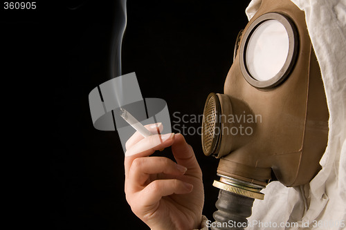 Image of Person in gas mask