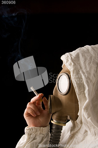 Image of Person in gas mask