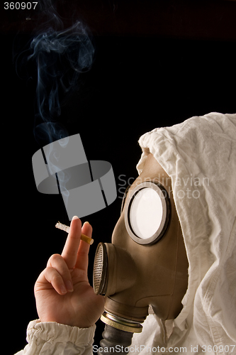 Image of Person in gas mask