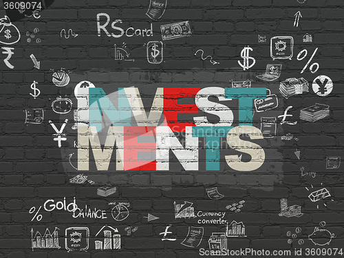 Image of Money concept: Investments on wall background