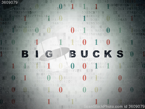 Image of Business concept: Big bucks on Digital Paper background