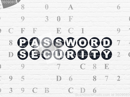 Image of Security concept: Password Security on wall background