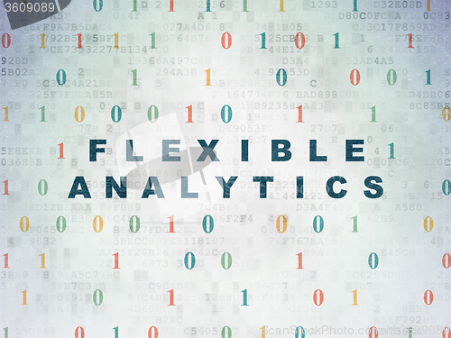 Image of Finance concept: Flexible Analytics on Digital Paper background
