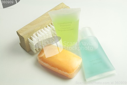 Image of small size toiletries for travelling