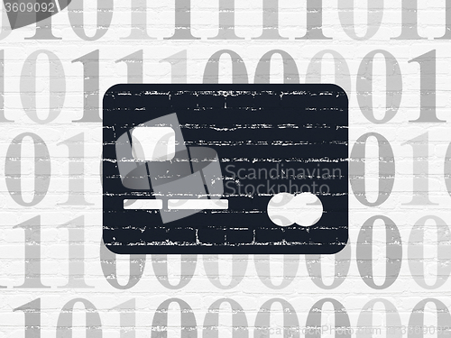 Image of Business concept: Credit Card on wall background
