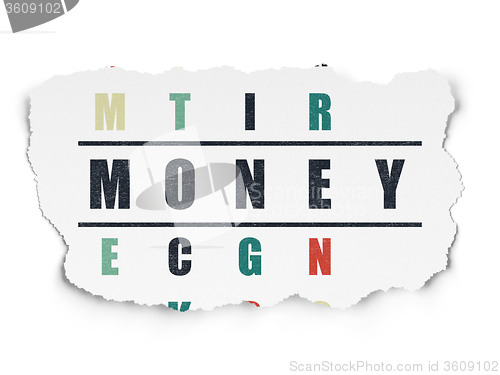 Image of Banking concept: Money in Crossword Puzzle