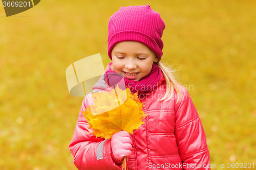Image of happy beautiful little girl portrait outdoors