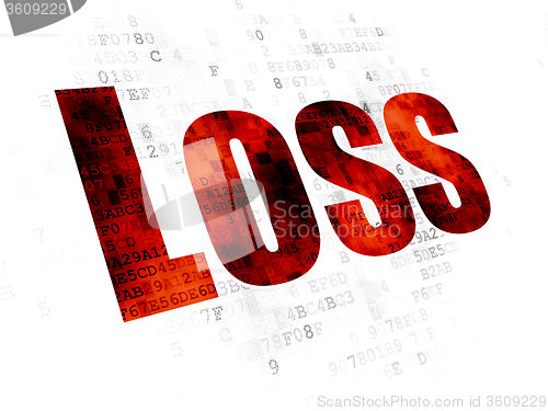 Image of Business concept: Loss on Digital background