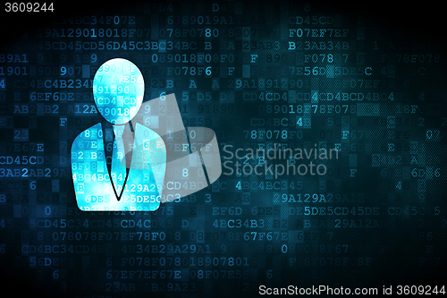 Image of Business concept: Business Man on digital background