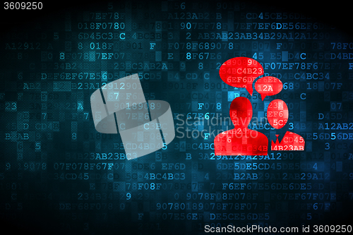 Image of Finance concept: Business Meeting on digital background