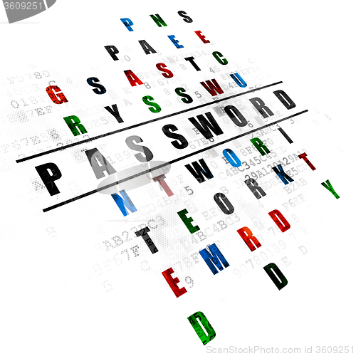 Image of Protection concept: Password in Crossword Puzzle