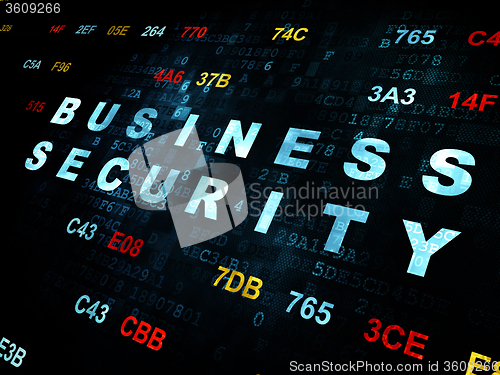 Image of Security concept: Business Security on Digital background