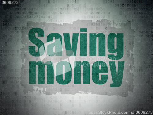 Image of Business concept: Saving Money on Digital Paper background