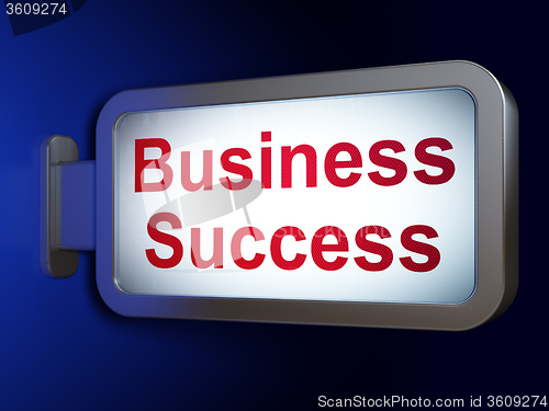 Image of Business concept: Business Success on billboard background