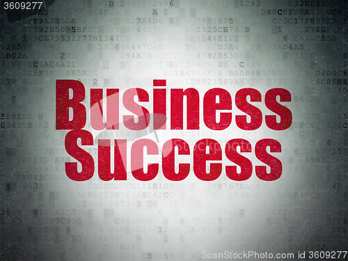 Image of Business concept: Business Success on Digital Paper background
