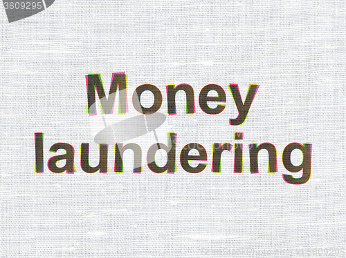 Image of Banking concept: Money Laundering on fabric texture background