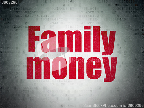 Image of Banking concept: Family Money on Digital Paper background