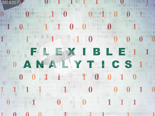 Image of Business concept: Flexible Analytics on Digital Paper background