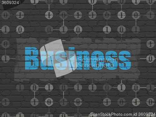 Image of Business concept: Business on wall background