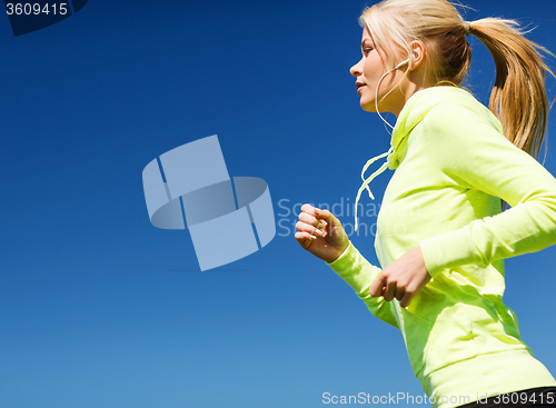 Image of woman doing running outdoors