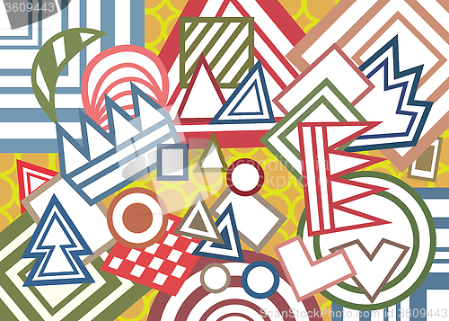 Image of Abstract geometric shapes background