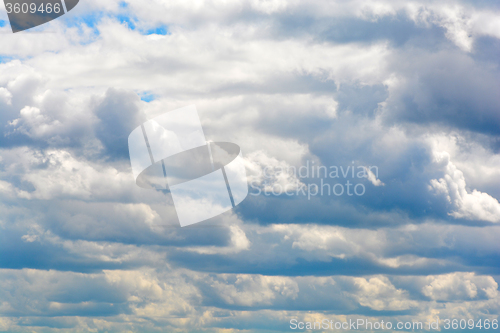 Image of blue sky with cloud closeup