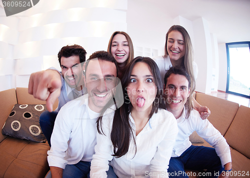 Image of group of friends taking selfie