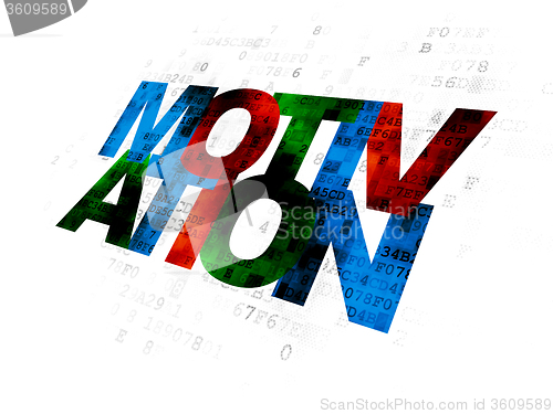 Image of Finance concept: Motivation on Digital background