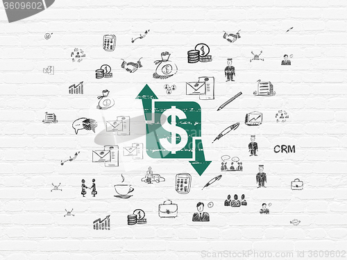 Image of Business concept: Finance on wall background