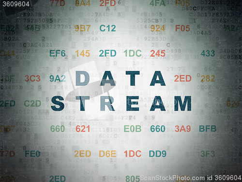 Image of Data concept: Data Stream on Digital Paper background
