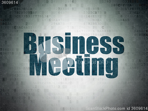 Image of Business concept: Business Meeting on Digital Paper background